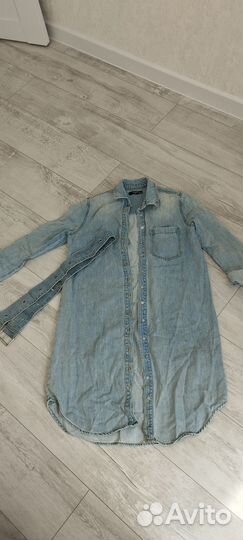 Джинсовая платье- рубашка Reserved