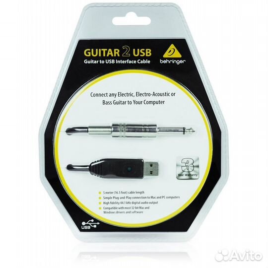 Гитарный USB-аудиоинтерфейс Behringer guitar2USB