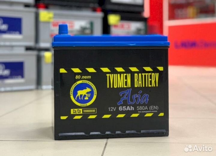 Аккумулятор с гарантией tyumen battery asia 65 Ач