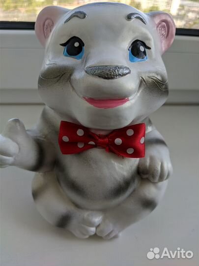 Белый тигр копилка.Новый. Гипс