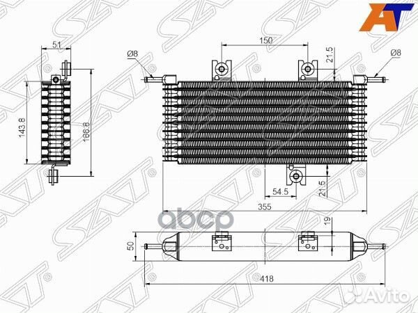 Радиатор охлаждения CVT nissan X-trail 07-14 ST