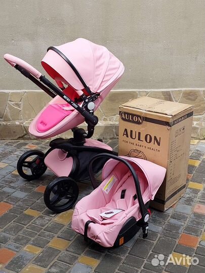 Коляска 3в1 Новая Аулон плюс Мах 360*(Pink)