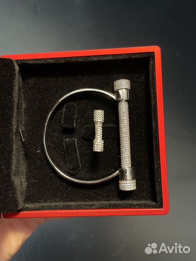 Браслет кольцо комплект серебро