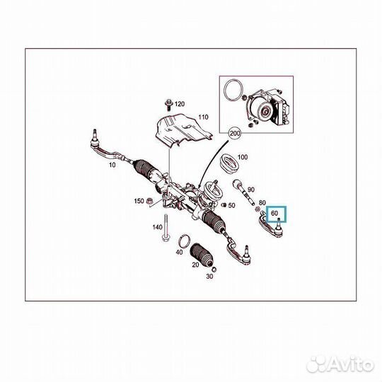 Наконечник рулевой правый новый / оригинал
