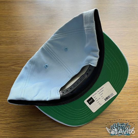 Кепка Huf с плоским козырьком голубая фирменная