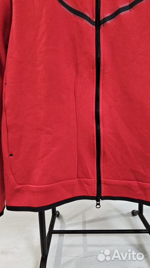 Кофта nike tech fleece красная