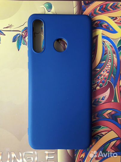 Новый чехол на honor 20s (силиконовый, синий)