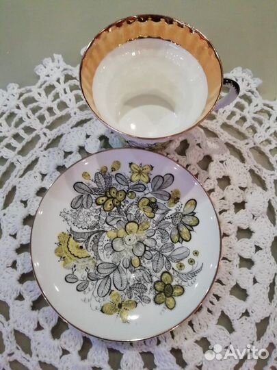 Кофейная пара русское кружево, лфз, СССР