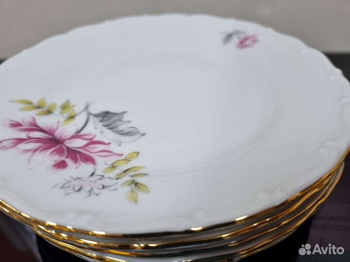 Тарелки MZ - Moritz Zdekauer фарфор, золочение