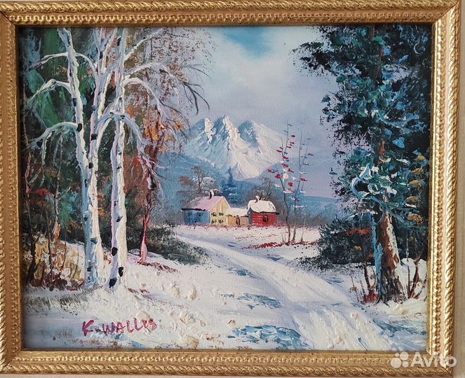 Старинная картина маслом на холсте, Европа