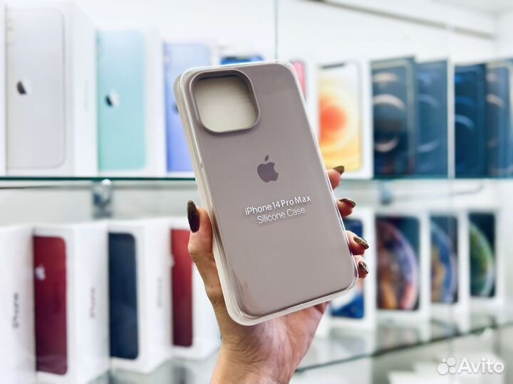 Чехол на iPhone 14 Pro Max, светло-серый