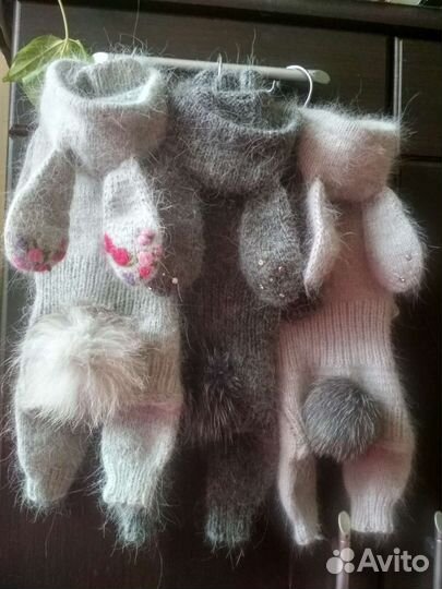 Вязаный комбинезон для собаки