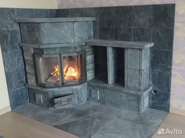 Печь камин из талькохлорита
