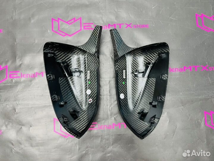 Накладки на зеркала BMW X5 G05 сухой карбон