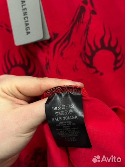 Лонгслив Balenciaga Portal to hell Red