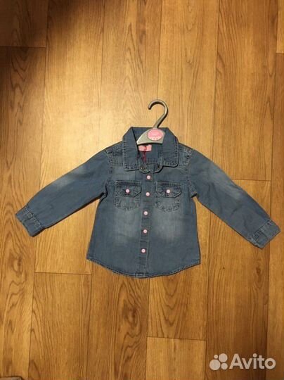 Рубашка джинсовая, 86-92