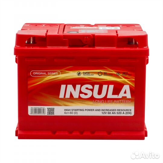Аккумулятор 60 AH Insula