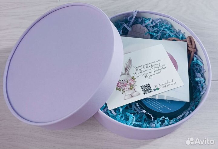 Подарочный набор в круглой шляпной коробке