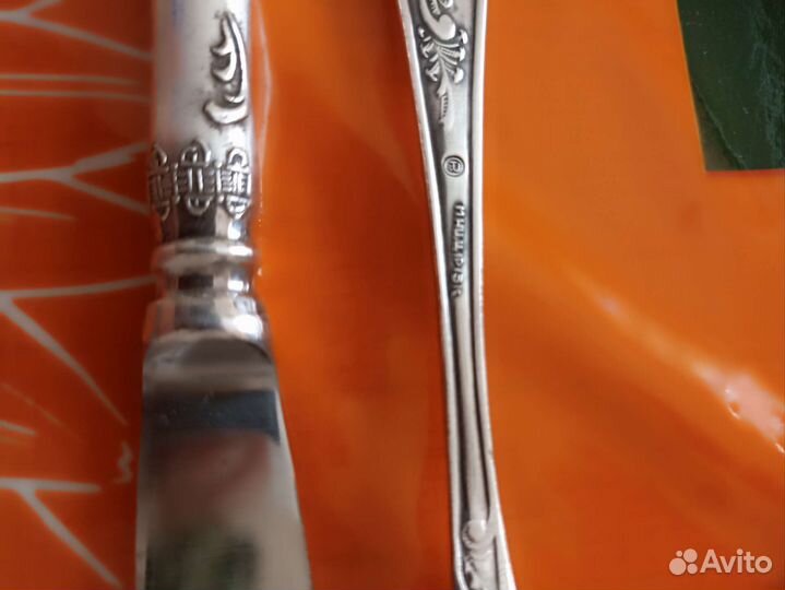 Набор столовых приборов, серебро, времён СССР