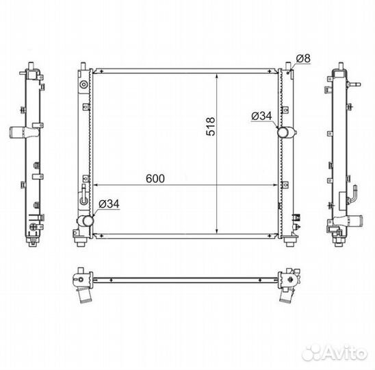Радиатор охлаждения Cadillac CRX / CTS 3,6