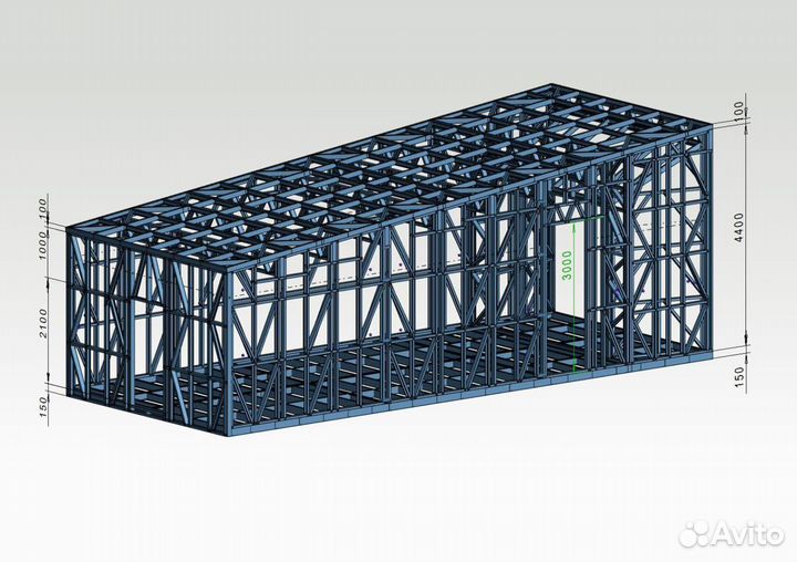 Лстк каркас гостевых домиков напрмую с завода