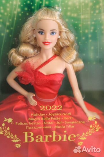 Кукла Барби, Barbie Holiday 2022 блондинка, нрфб