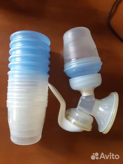Молокоотсос авент ручной с контейнерами
