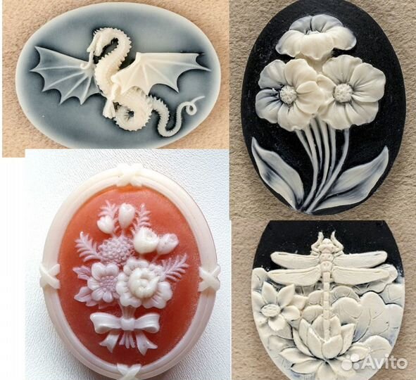 Силиконовые молды камей