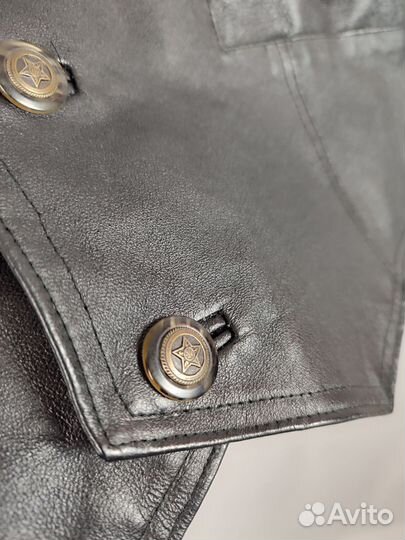 Мужская кожаная жилетка Германия Винтаж р 54