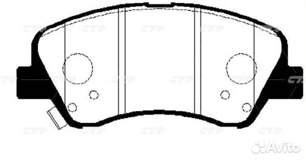 Колодки тормозные дисковые передние CTR GK0500P