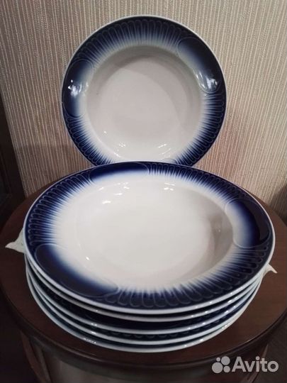 Тарелки фарфоровые суповые глубокие СССР
