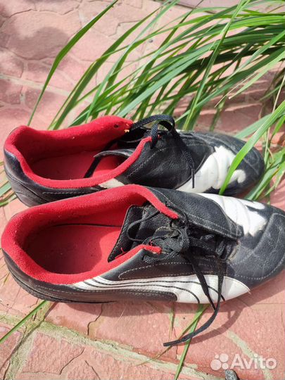 Футбольные бутсы puma оригинал железные шипы