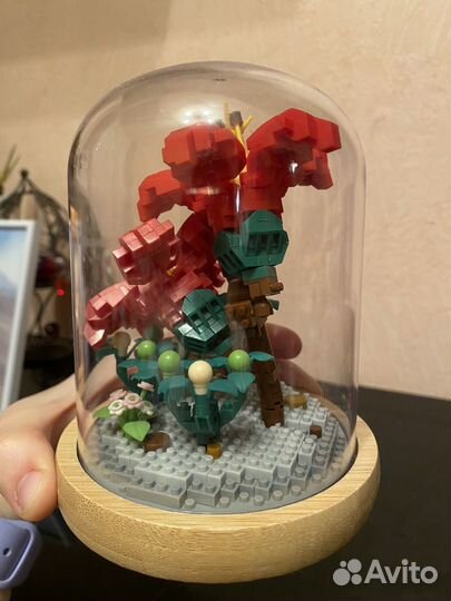 Цветы из конструктора в колбе