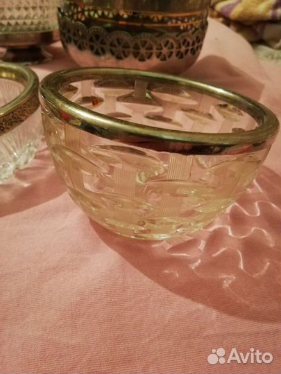 Вазочка с серебром и мельхиором