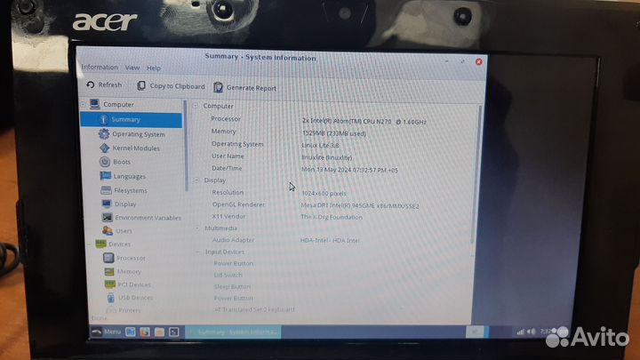 Нетбук Acer Aspire one series