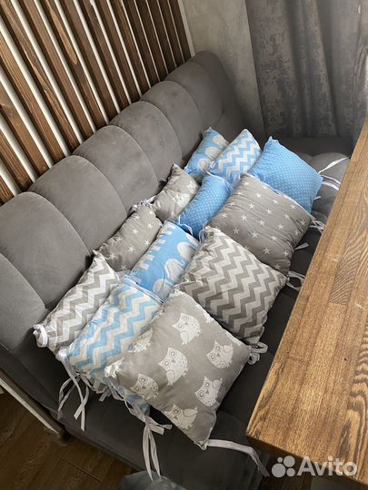 Бортики подушки + простынь на резинке