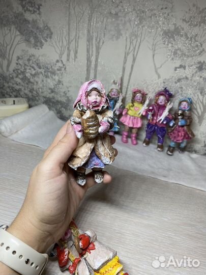 Ватные елочные игрушки