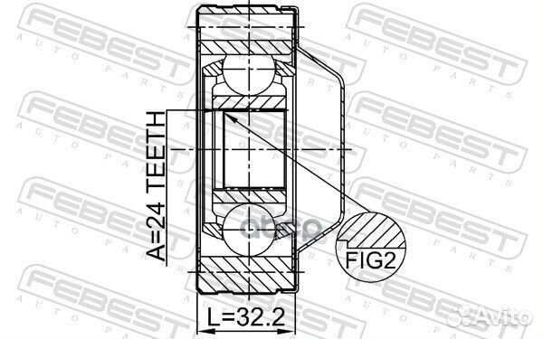 ШРУС кардана KIA sorento 02- 1211-tersha