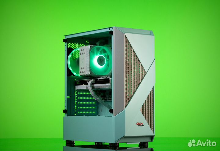 Игровой пк fear102 RTX 2060 Super 8GB б.у. xeon E5-2660 V3 Evesky firerose F3-A green