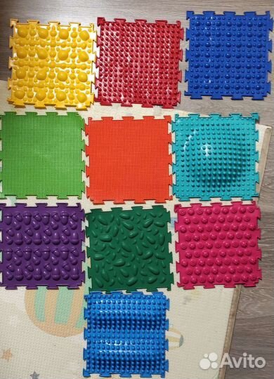 Ортодон массажный модульный коврик, 10 плиток