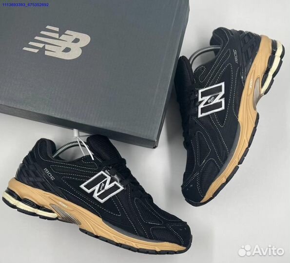 Кроссовки New balance 1906r осень черные желтые