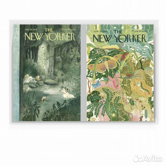 Картина-Обложки винтажных журналов живописные