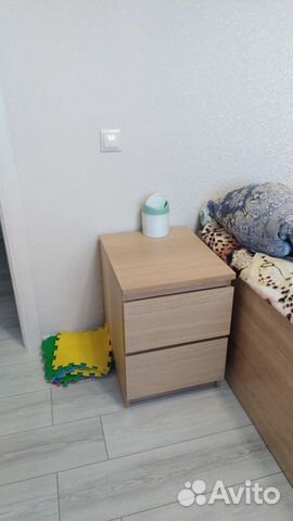 Прикроватная тумба IKEA Мальм с двумя ящиками