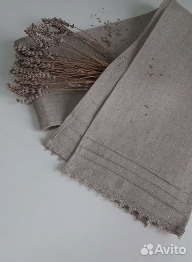 Дорожка на стол Лен, джут, кружево Минимализм Нов