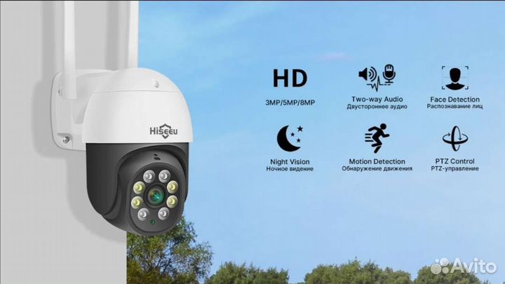 Камера видео наблюдения уличная с WiFi Новая