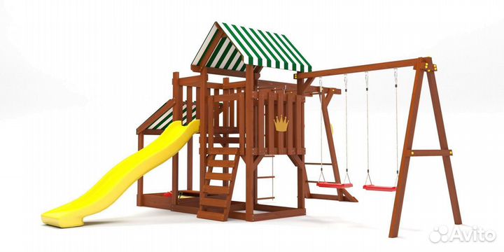Детский уголок (домик + песочница) для улицы