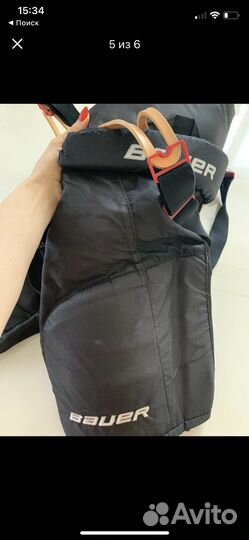 Хоккейные шорты трусы bauer + подтяжки