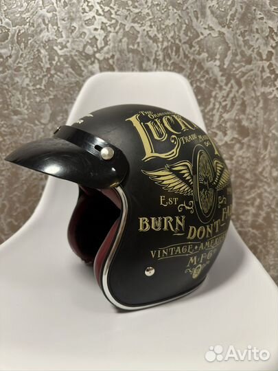 Мотошлем Torc t50 3/4 Lucky черный М