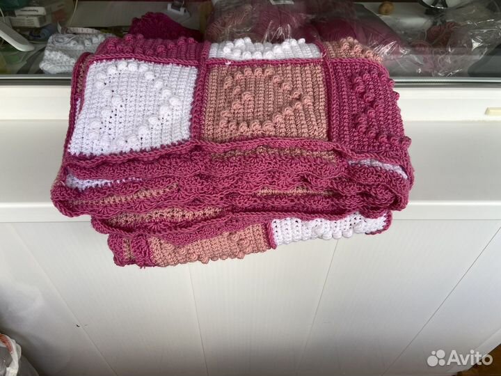 Плед вязаный