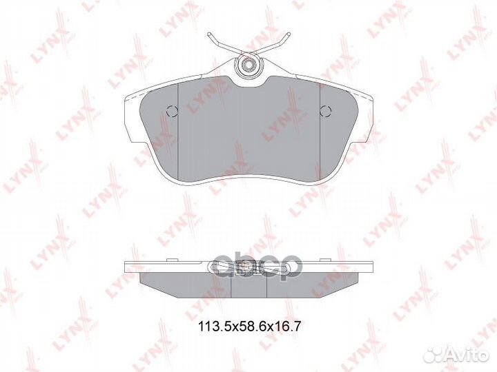 Колодки тормозные дисковые зад BD2228 lynxauto